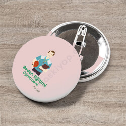 Öğretmenler Günü Temalı Buton Rozet online tasarla