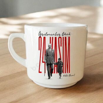 Öğretmenler İçin Baskılı Düz Kulplu Özel Ekonomik Kupa online tasarla