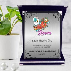 Resim Öğretmenlerine Özel Lacivert Plaket online tasarla