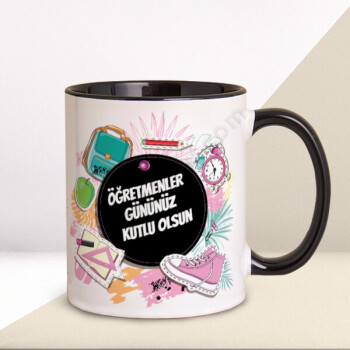 Öğretmenlere Özel Tasarım 3 Kupa Bardak online tasarla