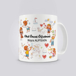 Okul Öncesi Öğretmeni Tasarım Kupa Bardak online tasarla