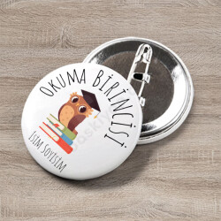 Okuma Birincisi 2 Tasarımlı Rozet online tasarla