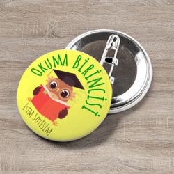 Okuma Birincisi 3 Tasarımlı Rozet online tasarla