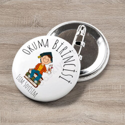 Okuma Birincisi Tasarımlı Rozet online tasarla