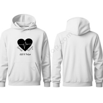 Ömür Boyu Kalp Tasarım Sevgili Sweatshirt online tasarla