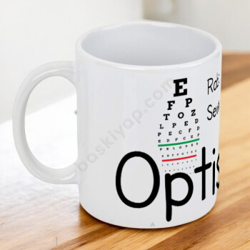 Optisyenlere Özel Tasarım Baskılı Kupa Bardak online tasarla