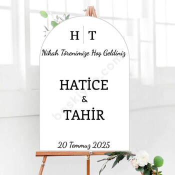 Oval Kesim Karşılama Panosu Kendin Tasarla | 15431 online tasarla