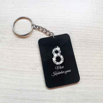 Oval Köşeli Pleksi Lazer Kazıma Anahtarlık online tasarla