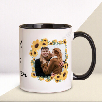 Papatya Çerçeveli Sevgili Kupası online tasarla