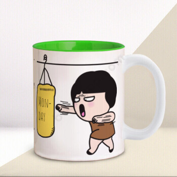 Pazartesi Sendromu Tasarımlı Yeşil Kupa online tasarla