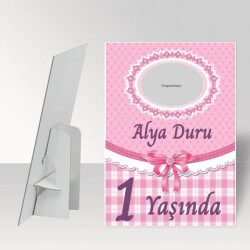 Pembe Baby Shower Ayaklı Pano online tasarla