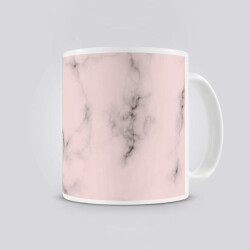 Pembe Mermer Desenli Kupa Bardak online tasarla