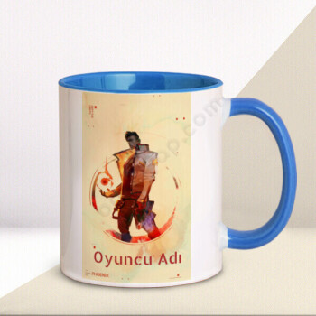 Phoenix Tasarımlı Mavi Kupa online tasarla