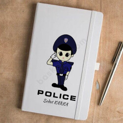 Polis Tasarım 4 Beyaz Defter Ajanda online tasarla