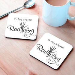 Radyolog Tasarım Bardak Altlığı online tasarla