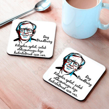 Ray Bradbury Tasarımlı Metal Bardak Altlığı online tasarla
