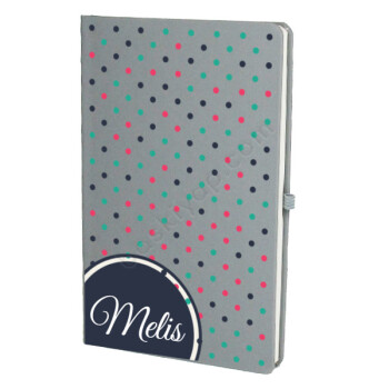 Renkli Benekli Tasarım Gri Ajanda online tasarla