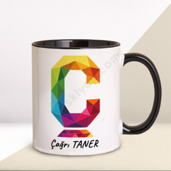 Renkli Ç Harfi Tasarım Baskılı Kupa online tasarla