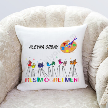 Resim Öğretmeni Tasarım Yastık online tasarla