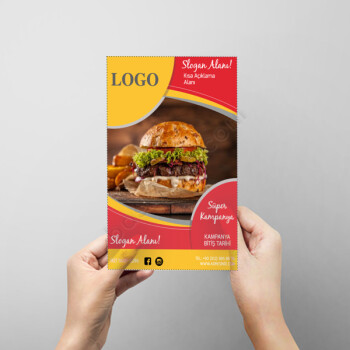 Restorant Tasarımlı A5 Broşür online tasarla