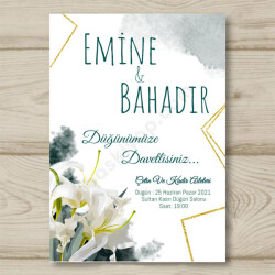 Sade Şık 10X15 Davetiya online tasarla