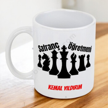 Satranç Öğretmenlerine Özel Baskılı Kupa Bardak online tasarla