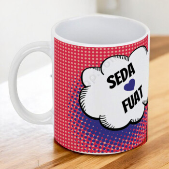 Sevgili Retro Tasarımlı Kupa Bardak online tasarla