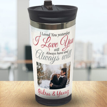 Sevgililer Günü I Love You Tasarım Termos 300Ml online tasarla