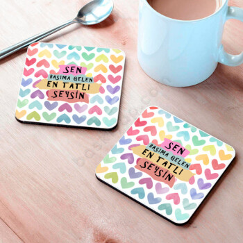 Sevgililer Gününe Özel Bardak Altlığı online tasarla