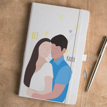 Sevgililer Gününe Özel Beyaz Ajanda online tasarla