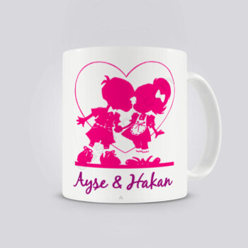 Sevgililer Gününe Özel Kendin Tasarla Bardak online tasarla