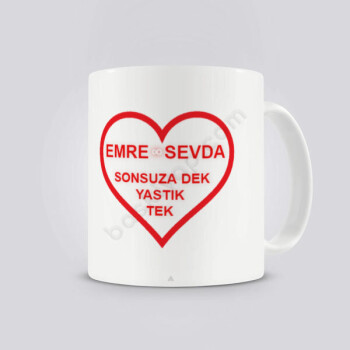 Sevgililer İçin Kişiye Özel Tasarımlı Kupa Bardak online tasarla