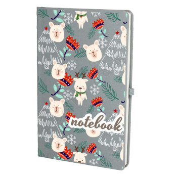 Sevimli Ayı Tasarım Gri Ajanda online tasarla