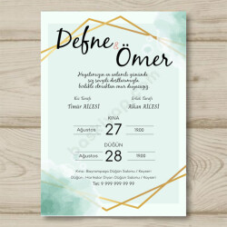 Şık Davetiye Modeli online tasarla