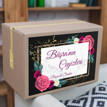 Siyah - Gold  Etiket online tasarla