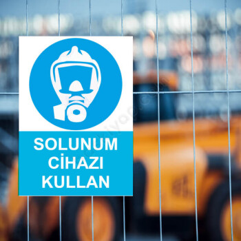 Solunum Cihazını Kullan Etiketi online tasarla