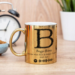 Sportify Baskılı Sevgililer Gününe Özel Gold Kupa Bardak online tasarla