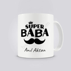 Süper Baba Temalı Babalar Günü Kişiye Özel Kupa online tasarla