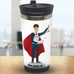 Süperman Avukat Baskılı Termos online tasarla