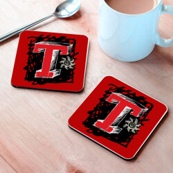 T Harfli Bardak Altlığı online tasarla