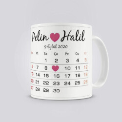 Takvimli Sevgili Kupası online tasarla