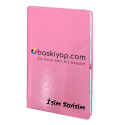 Tarihsiz Pembe Ajanda / Defter online tasarla