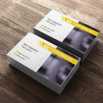 Tek Yön Taksici Kartvizit online tasarla