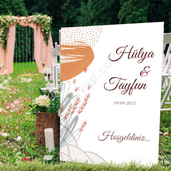 Turuncu Desenli Ayaklı Pano online tasarla