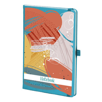 Turuncu Desenli Turkuaz Ajanda online tasarla