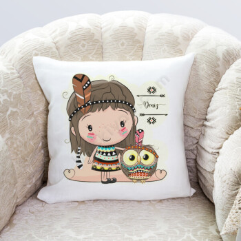 Vahşi Kız Tasarım Yastık online tasarla