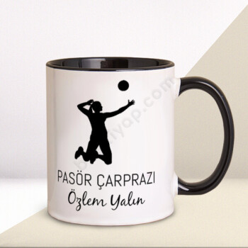 Voleybol Tasarım 4 Siyah Kupa online tasarla
