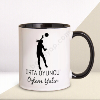 Voleybol Tasarım 5 Siyah Kupa online tasarla