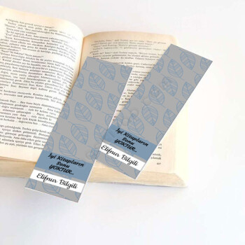 Yaprak Tasarımlı Kitap Ayracı online tasarla