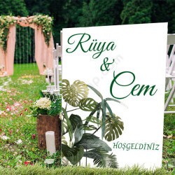 Yapraklı  Ayaklı Pano online tasarla